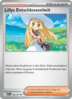 Pokémon-Karte Lillys Entschlossenheit 192/217