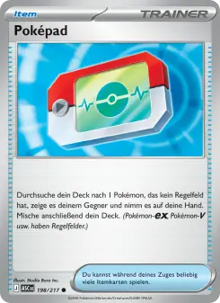 Pokémon-Karte Poképad 198/217