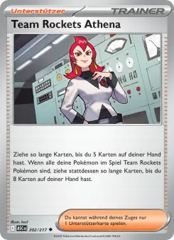 Pokémon-Karte Team Rockets Athena 202/217