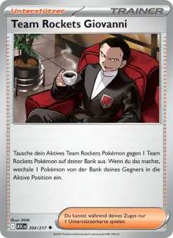Pokémon-Karte Team Rockets Giovanni 204/217
