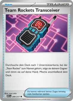 Pokémon-Karte Team Rockets Transceiver 209/217