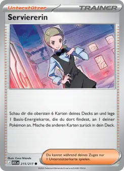 Pokémon-Karte Serviererin 215/217