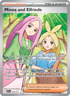 Pokémon-Karte Minna und Elfriede 254/217