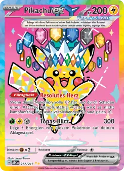 Pokémon-Karte Pikachu-ex 277/217