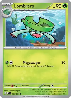 Pokémon-Karte Lombrero 006/094