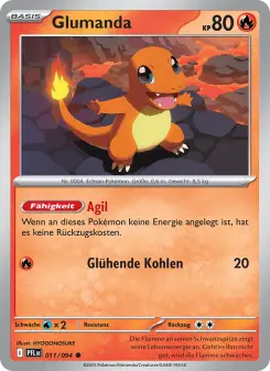 Pokémon-Karte Glumanda 011/094