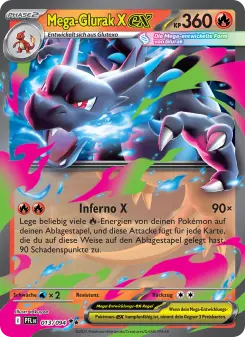 Pokémon-Karte Mega-Glurak X-ex 013/094