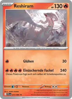Pokémon-Karte Reshiram 017/094