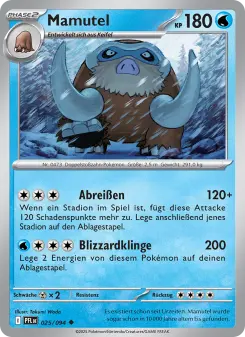 Pokémon-Karte Mamutel 025/094