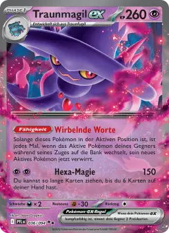 Pokémon-Karte Traunmagil-ex 036/094