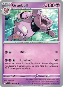 Pokémon-Karte Granbull 038/094