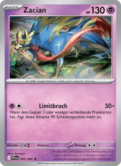 Pokémon-Karte Zacian 045/094