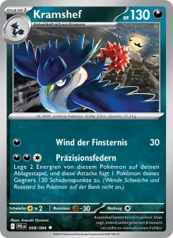 Pokémon-Karte Kramshef 058/094