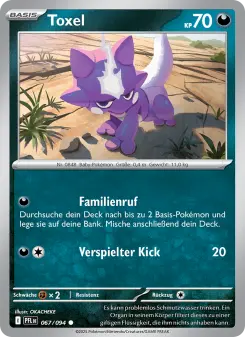 Pokémon-Karte Toxel 067/094
