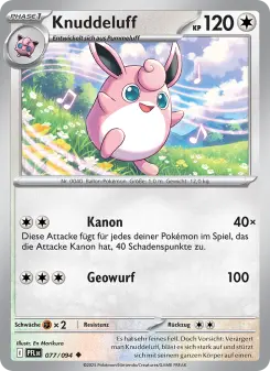 Pokémon-Karte Knuddeluff 077/094
