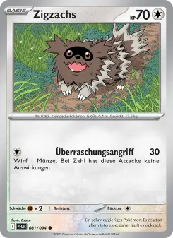 Pokémon-Karte Zigzachs 081/094