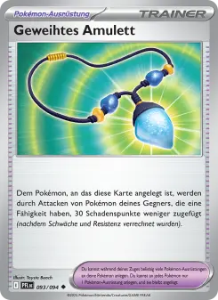 Pokémon-Karte Geweihtes Amulett 093/094