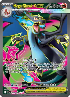 Pokémon-Karte Mega-Glurak X-ex 109/094
