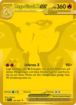 Pokémon-Karte Mega-Glurak X-ex 130/094