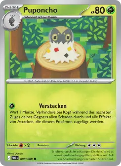 Pokémon-Karte Puponcho 008/088