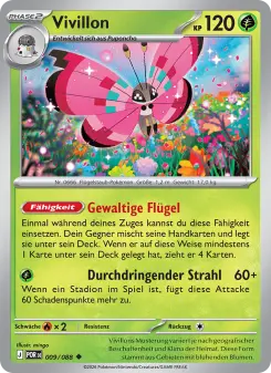 Pokémon-Karte Vivillon 009/088