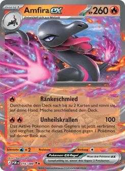 Pokémon-Karte Amfira-ex 016/088