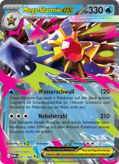 Pokémon-Karte Mega-Starmie-ex 021/088