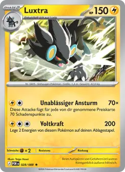 Pokémon-Karte Luxtra 028/088