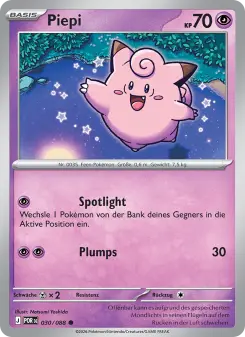 Pokémon-Karte Piepi 030/088