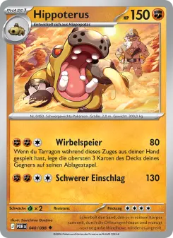 Pokémon-Karte Hippoterus 040/088
