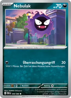 Pokémon-Karte Nebulak 048/088