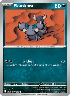 Pokémon-Karte Pionskora 051/088