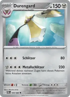 Pokémon-Karte Durengard 058/088