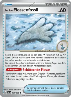 Pokémon-Karte Antikes Flossenfossil 069/088