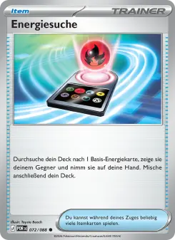 Pokémon-Karte Energiesuche 072/088