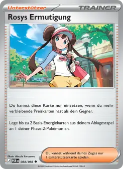Pokémon-Karte Rosys Ermutigung 084/088