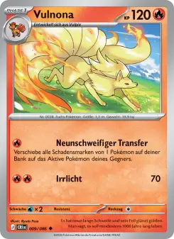 Pokémon-Karte Vulnona 009/086
