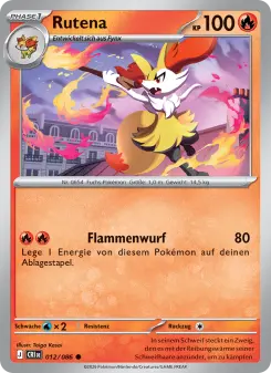 Pokémon-Karte Rutena 012/086