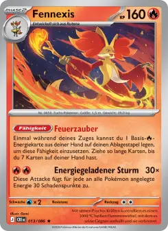 Pokémon-Karte Fennexis 013/086