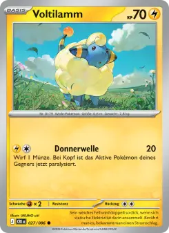 Pokémon-Karte Voltilamm 027/086