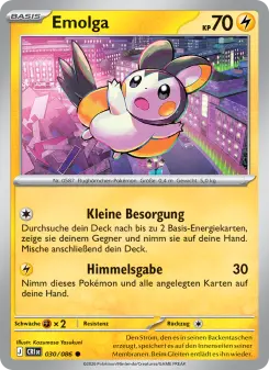 Pokémon-Karte Emolga 030/086