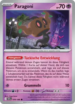 Pokémon-Karte Paragoni 038/086