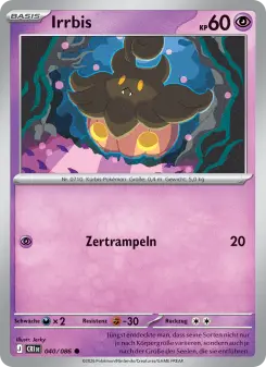 Pokémon-Karte Irrbis 040/086