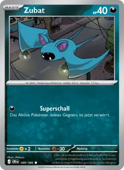 Pokémon-Karte Zubat 049/086