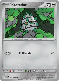 Pokémon-Karte Kastadur 062/086
