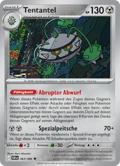 Pokémon-Karte Tentantel 063/086