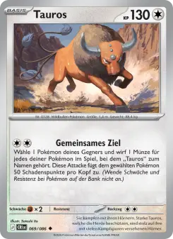 Pokémon-Karte Tauros 069/086