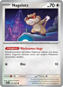 Pokémon-Karte Nagelotz 070/086
