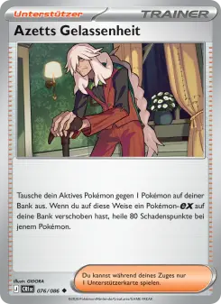 Pokémon-Karte Azetts Gelassenheit 076/086