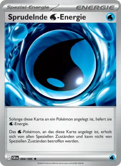 Pokémon-Karte Sprudelnde Water-Energie 084/086
